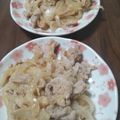 松潤LOVE♥️♥️'s cooksnap of when they made 簡単♡夕食♡弁当♡豚肉の生姜焼き味噌味♡.