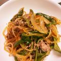 ☆あさ's cooksnap of when they made ひき肉ピーマン玉ねぎ春雨炒め.