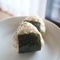 みるく茶's cooksnap of when they made パリおにぎり★チーズおかか梅しそおにぎり.