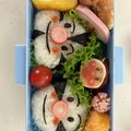 ぴんくネコmama's cooksnap of when they made キャラ弁☆おむすびまん&こむすびまん弁当.