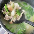 0516suzuno's cooksnap of when they made 三つ葉☆しめじ☆豚肉の味噌汁.
