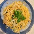 ぷっちかおりんご's cooksnap of when they made 三つ葉とツナのバター醤油パスタ.