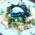 rintaママ's cooksnap of when they made 欲張り＊エビとオクラと半熟卵のバター醤油パスタ＊.