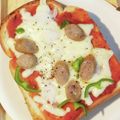 4児男子母さんの台所's cooksnap of when they made 朝から幸せ❤︎喫茶店ピザトースト❤︎.