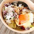 komugiko4's cooksnap of when they made Ｗチーズご飯で目玉焼き〜このまま朝食！.