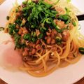 mkksk's cooksnap of when they made 昆布茶マヨでコクうま！納豆パスタ.
