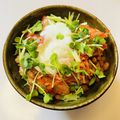 azbjbn's cooksnap of when they made ランチに簡単！　温玉キムチ納豆丼.