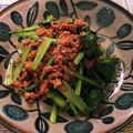 ひろぽんエース's cooksnap of when they made 小松菜と豚ひき肉の辛み味噌炒め.