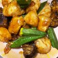 megyun1211's cooksnap of when they made 鶏むね肉となすとオクラのピリ辛炒め.