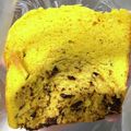 キュキュットさん's cooksnap of when they made 濃厚！50%かぼちゃレーズン食パン HB.