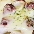 凪おじょー's cooksnap of when they made 白菜とウインナーのチーズ焼き.