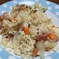 杙凪☆'s cooksnap of when they made 残りご飯で作れる！厚切りハムのピラフ.