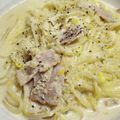 リンとリオのママ's cooksnap of when they made 簡単！豆乳♡カルボナーラパスタ.