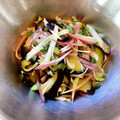azbjbn's cooksnap of when they made みょうがとなすの和え物.