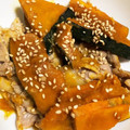えいとべあ's cooksnap of when they made かぼちゃと豚のこく旨♪甘辛バター炒め.