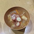 ラリー＆サラ's cooksnap of when they made 新たまねぎと油揚げのお味噌汁.