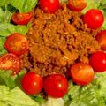 Blue's cooksnap of when they made ごちレピライス　タコライス.