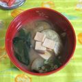 mmameco's cooksnap of when they made 炒めナス&高野豆腐&ワカメのお味噌汁♪.