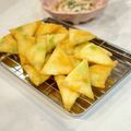 ゆーじん１１４'s cooksnap of when they made おつまみにお弁当に☆はんぺんの三角春巻き.