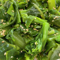 ritchan's cooksnap of when they made ごま油香るつるむらさきのおしたし.