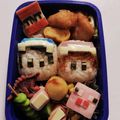 ゆうはやmim's cooksnap of when they made パパ奮闘キャラ弁　☆ちろぴの☆ マイクラ.