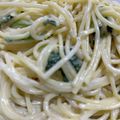 ☆motsu☆'s cooksnap of when they made 小松菜とチキンのクリームパスタ.
