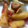 mantacarp's cooksnap of when they made ちくわとじゃが芋とトマト炒め.