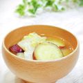 Satoco❋'s cooksnap of when they made 薩摩芋と白菜、玉葱の味噌汁.