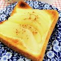 在宅勤務のおじさん's cooksnap of when they made ＊洋梨のトースト＊.