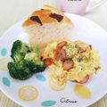 ÿuuka☆212's cooksnap of when they made ベーコン＊スクランブルエッグ(*Ü*).