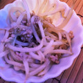 ノビル's cooksnap of when they made もやしとひき肉のオイスターマヨ炒め.