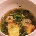 私市ビッキーズ津門巳's cooksnap of when they made “たまご豆苗松茸お吸い物餡かけ”.