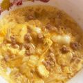 ☆ママ★'s cooksnap of when they made 離乳食中期。3分で鶏ひき肉の親子丼.