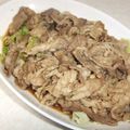きらり流れ星's cooksnap of when they made 牛薄切りレタスポン酢炒め　すき焼き肉余り.