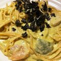 たいちゃんらぶ's cooksnap of when they made 海老アボカドの醤油マヨクリームパスタ♪.