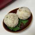 卯月のうさぎ２０１４'s cooksnap of when they made キヌアご飯！大葉☆梅おにぎり♪.