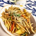 みなとのまんま's cooksnap of when they made ゴボウ、セロリ、ニンジンのきんぴら.