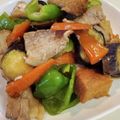 にしあまね's cooksnap of when they made 厚揚げ、茄子、ピーマン、豚肉の甘辛炒め.