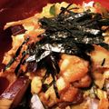 こま1018's cooksnap of when they made 簡単：薩摩芋の天麩羅で作る甘辛卵とじ.