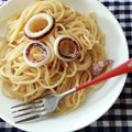 花時計咲いた's cooksnap of when they made カフェで食べたタラコいかパスタ.
