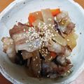 Snake's cooksnap of when they made みんな大好き！豚バラ大根にんじん煮☆.