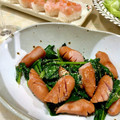 お料理ニャロメ's cooksnap of when they made ウインナーとケールのガーリック炒め◎簡単.