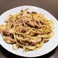 居酒屋まるみ's cooksnap of when they made 舞茸と豚肉のスパゲティ.