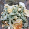 ささささ＆＊'s cooksnap of when they made ゴーヤとゆで卵のソースマヨサラダ.