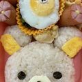 ごま好きせんベー's cooksnap of when they made 簡単キャラ弁＊リラックマおにぎり♪.