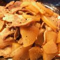 mayokeita's cooksnap of when they made 豚バラ肉と大根の生姜炒め.