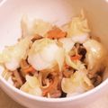 私市ビッキーズ津門巳's cooksnap of when they made もやしキャベツ牛蒡人参餃子タレおろし和え.