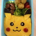 kiki529's cooksnap of when they made ピカチューオムライス弁当.