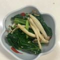 CHISA☆ごはん♪'s cooksnap of when they made レンジで簡単♪小松菜とぶなしめじのナムル.