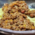 caoruchang's cooksnap of when they made 肉々しい*°ミートソース ボロネーゼ.